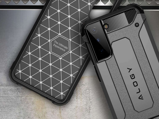 Alogy Etui na telefon Hard Armor do Samsung Galaxy S21 Plus szare