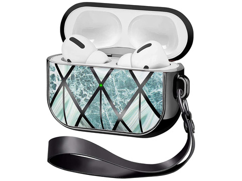 Alogy Etui ochronne do słuchawek 360 do Apple AirPods Pro Marble Black