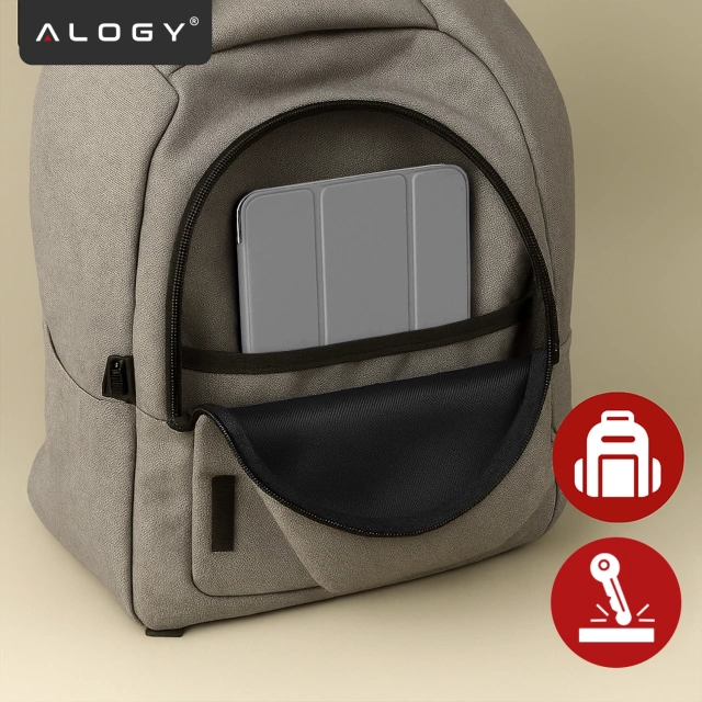 Etui do Apple iPad 11gen. 11" 2025 / 10gen. 10.9" 2022 Ochronne Hybrydowe z Miejscem na Rysik, Składana Okładka, Funkcja Podstawki, Alogy HybridBook™ Case  – Szare