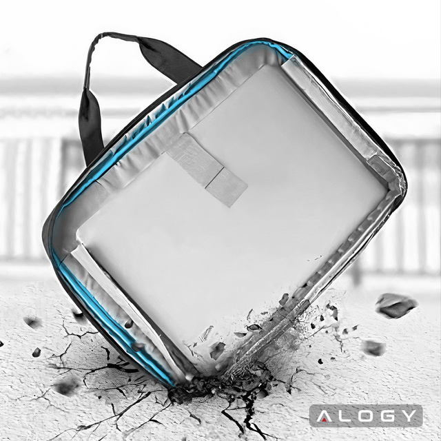 Torba ochronna podróżna Alogy Outdoor Futerał teczka na ramię do laptopa, MacBook Air Pro do 15.6" Czarna