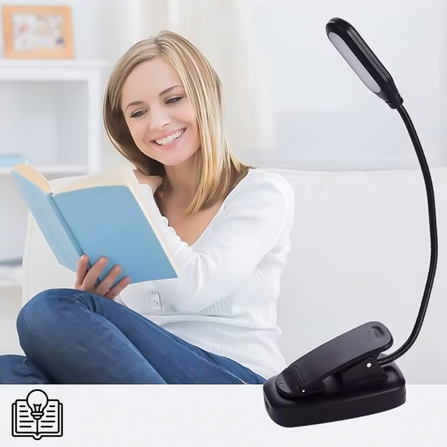 Lampka Alogy LED nocna na biurko biurkowa do czytania lampa regulowana bezprzewodowa micro USB czarna