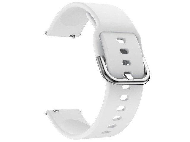 Alogy Gumowy Uniwersalny pasek sportowy soft band do smartwatcha 20mm Biały