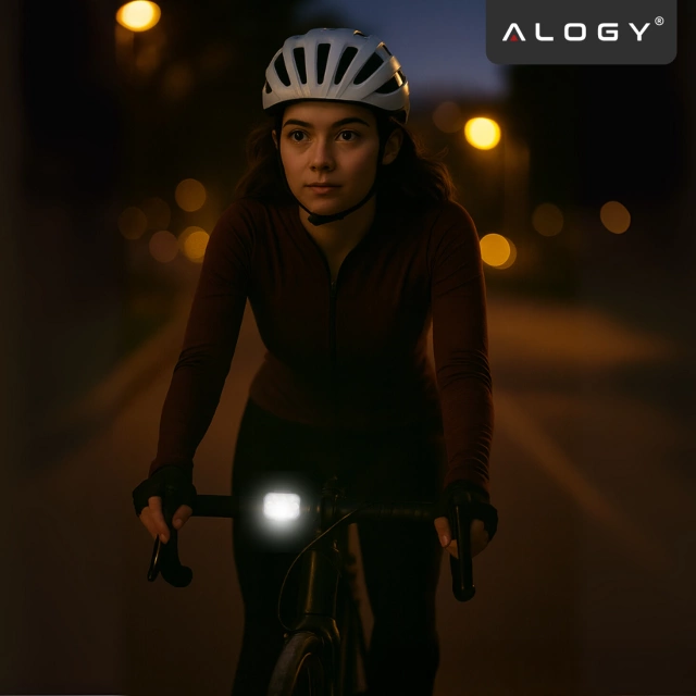 Lampka rowerowa LED Alogy DuoRide™ Lights Latarka na rower wodoodporne światło światełko na przód i tył przednia tylna 2 sztuki 10 LED