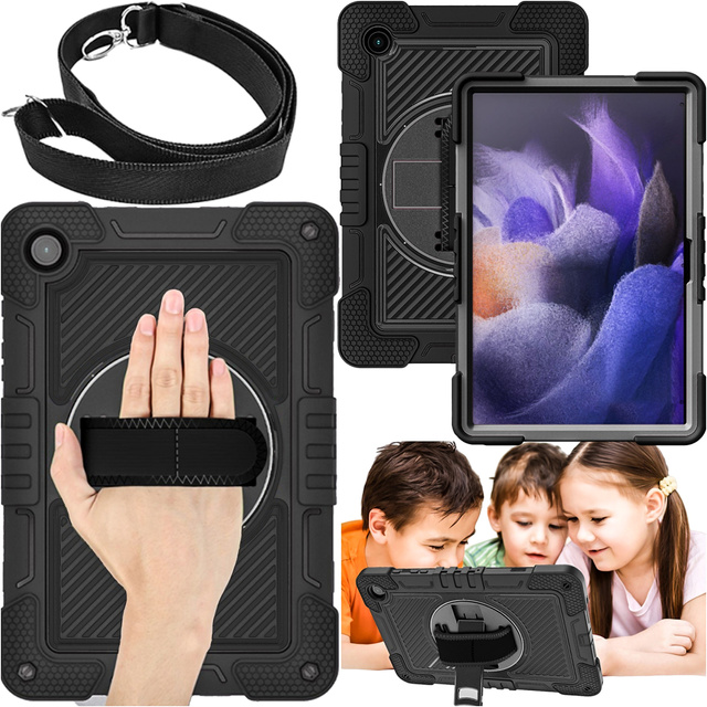 Alogy Etui do Samsung Galaxy Tab A9+ Plus 2023 11" X210/X215/X216 pancerne obudowa z paskiem Case czarne