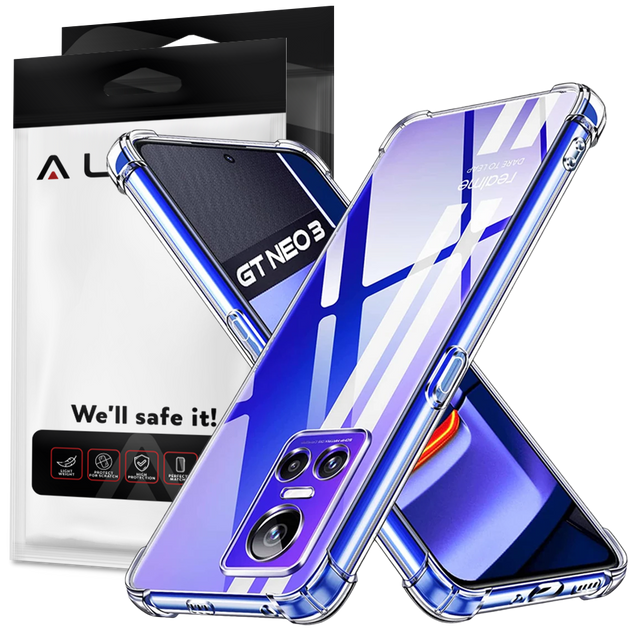Alogy Etui na telefon pancerne ShockProof Case do Realme GT Neo 3 Global Przezroczyste