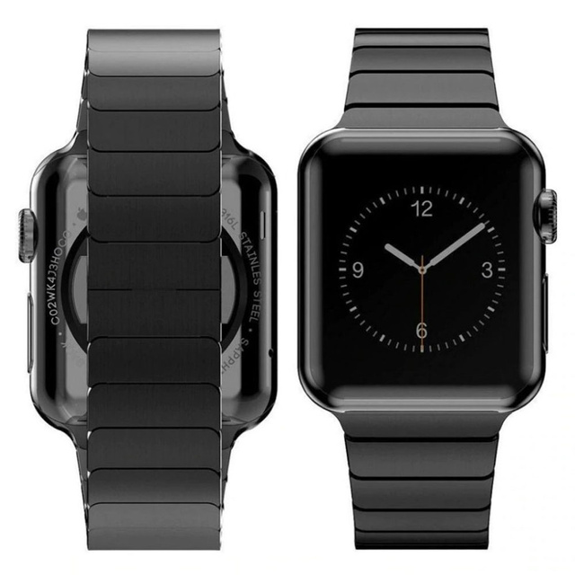 Alogy Bransoleta do smartwatcha Stainless Steel do Apple Watch 1/2/3/4/5/6/7/8/SE 38/40/41mm Czarna