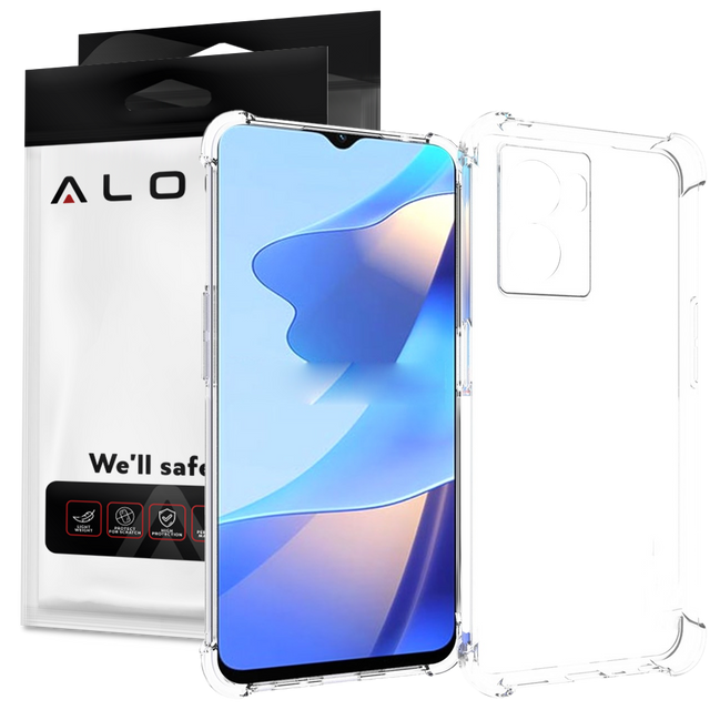 Alogy Etui pancerne na telefon ShockProof do Oppo A57 5G 2022 Przezroczyste