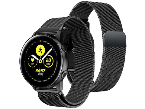 Alogy Bransoleta Milanese pasek stal nierdzewna do smartwatcha 22mm Czarna