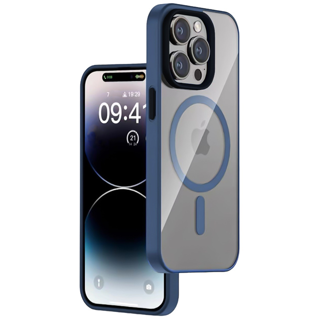 Alogy Etui ochronne do iPhone 14 Pro Max Ring Case obudowa na telefon do MagSafe Granatowe