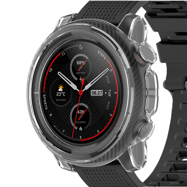 Alogy Etui do smartwatcha nakładka do Xiaomi Amazfit Stratos 3 Przezroczyste