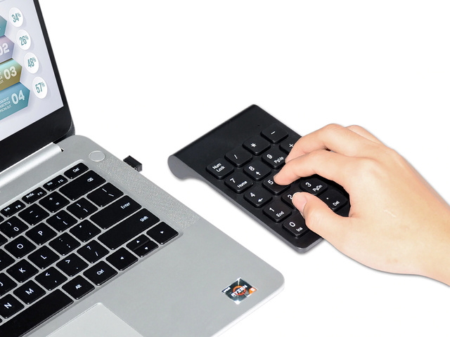 Alogy Wireless KeyPad Klawiatura Numeryczna Bezprzewodowa Czarna