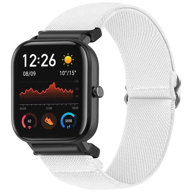 Alogy Nylon opaska do zegarka Smartwatcha Pasek elastyczny Uniwersalny nylonowy 22mm Biały