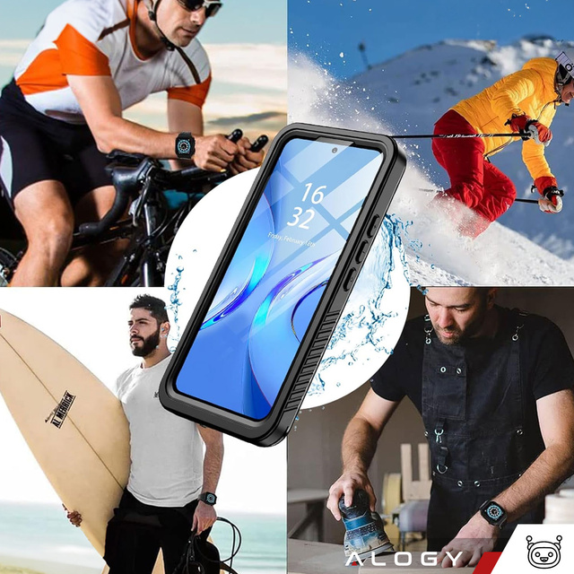 Alogy Etui do Samsung Galaxy A55 5G Pancerne wodoodporne IP68 360 Armor Case wbudowana szybka czarne