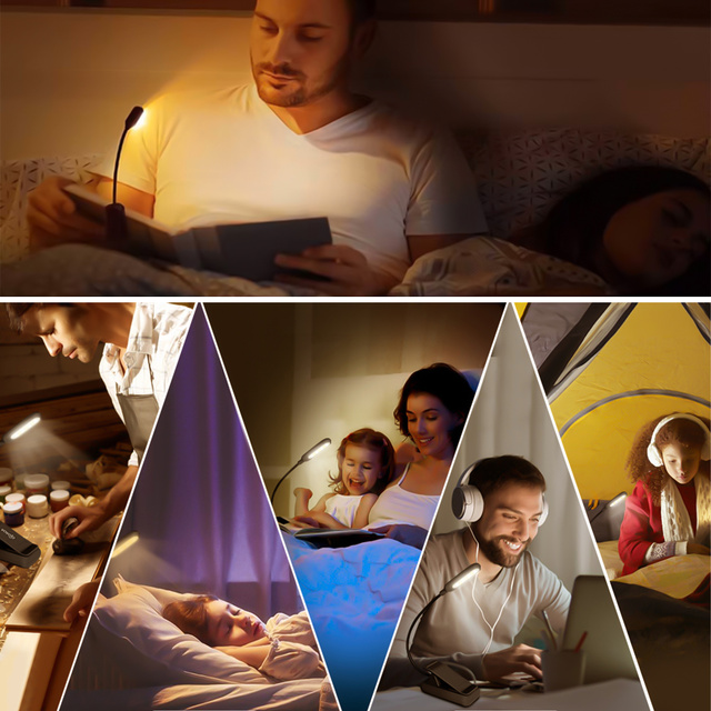 Lampka Alogy LED nocna na biurko biurkowa do czytania lampa regulowana bezprzewodowa micro USB czarna