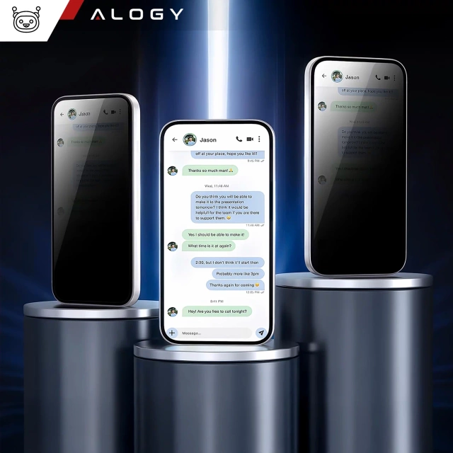 Szkło hartowane Prywatyzujące do Samsung Galaxy S25 Plus ochronne szkiełko na ekran 9H Alogy Privacy EasyShield™️ z ramką montażową