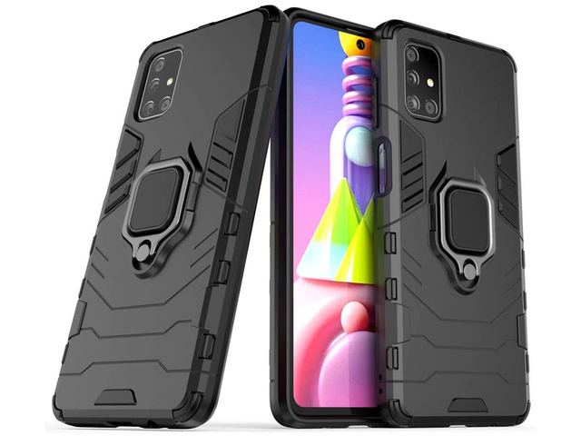 Alogy Etui na telefon Stand Ring Armor do Samsung Galaxy M51 czarne