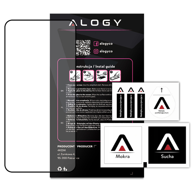 Alogy Szkło na ekran Full Glue case friendly do Samsung Galaxy S22 Czarne