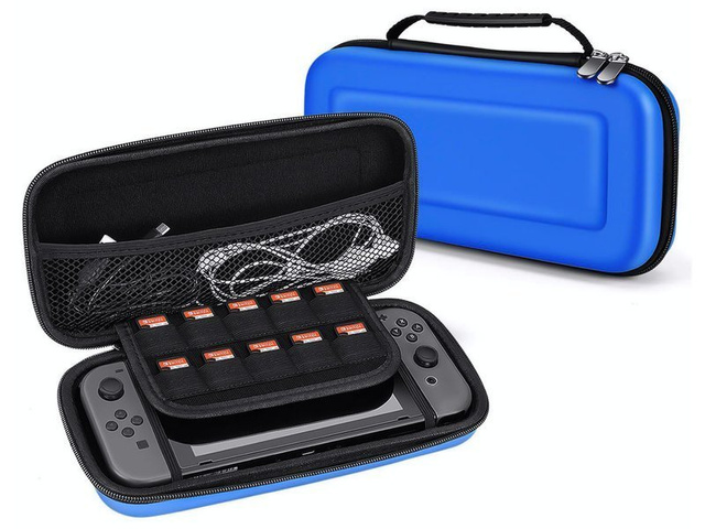 Etui do konsoli futerał pokrowiec Alogy do Nintendo Switch/ Switch OLED Niebieskie 02