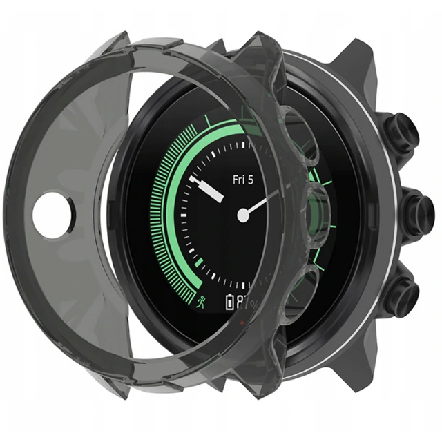 Alogy Etui silikonowe do smartwatcha case do Suunto 9 50 mm Czarne