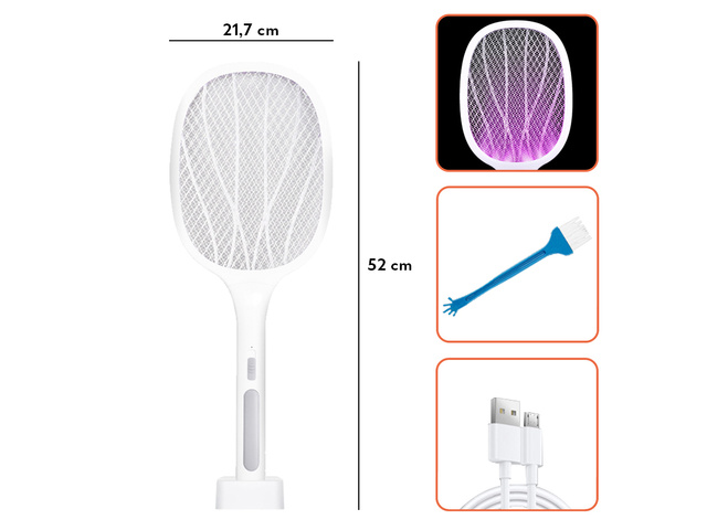 Alogy Lampa owadobójcza 6 LED UV przenośna łapka na owady insekty Biała