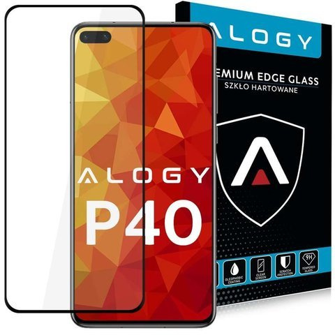 Alogy Szkło na telefon case friendly Full Glue do Huawei P40 czarne