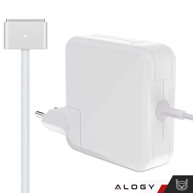 Alogy Ładowarka zasilacz do MacBooka Charger do Apple MacBook MagSafe 2 T-type 60W Biała