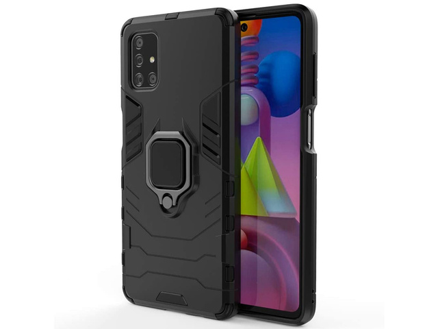 Alogy Etui na telefon Stand Ring Armor do Samsung Galaxy M51 czarne