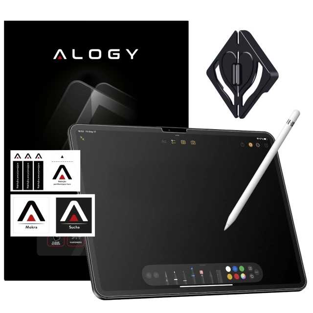 Matowe Szkło hartowane do Apple iPad Pro 11" 2024 Alogy Matte Paper-Like Screen Protector z zestawem montażowym