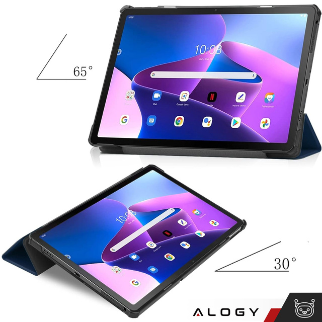 Alogy Etui na tablet do Lenovo Tab M10 Plus 3 Gen 10.6” 2022 TB128XU TB125FU Book Cover Case Granatowe