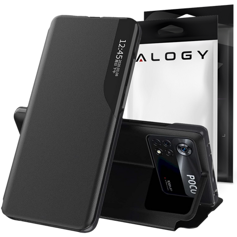 Alogy Etui na telefon Smart View Cover z klapką portfel skórzane do Xiaomi Poco X4 Pro 5G