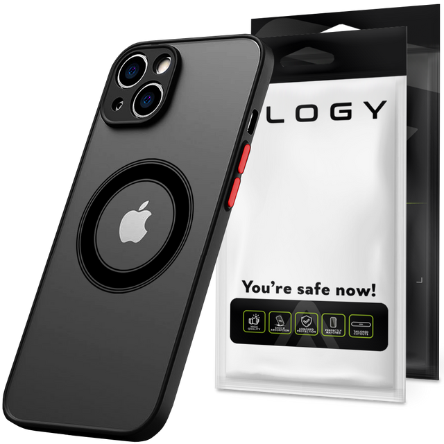 Alogy Hybrid Mag Case do MagSafe Etui do Apple iPhone 13 Mini obudowa z ochroną aparatu Black