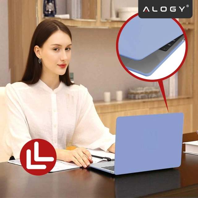 Etui do Apple Macbook Air 13.6 2022-2025 (M2/M3/M4) – elastyczna, matowa obudowa ochronna, lekka i odporna – Alogy AirGuard™ Lawendowy