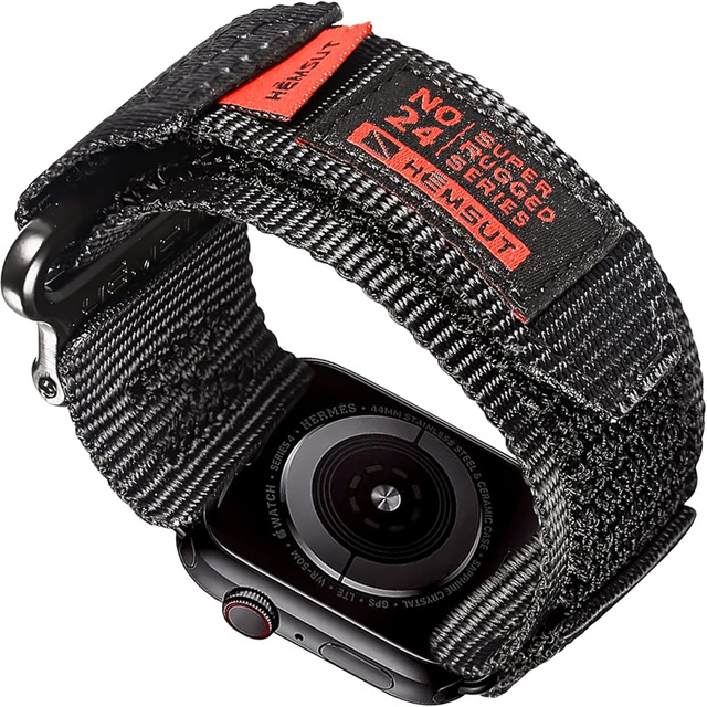 Alogy Pasek nylonowy Sport Strap na rzep do Apple Watch 1/2/3/4/5/6/7/8/SE (38/40/41mm) Niebiesko-szary