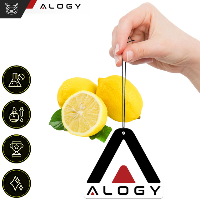 Alogy Zawieszka zapachowa samochodowa zapach do samochodu auta odświeżacz powietrza samochodowy Lemon