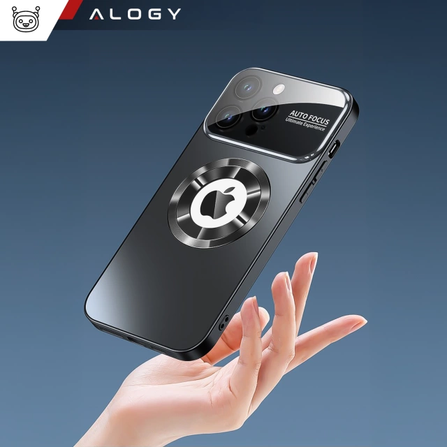 Etui do Apple iPhone 16 Pro Max obudowa Alogy MagSafe LuxeShield™ Case z ochroną obiektywów do MagSafe Graphite Black + szkło hartowane