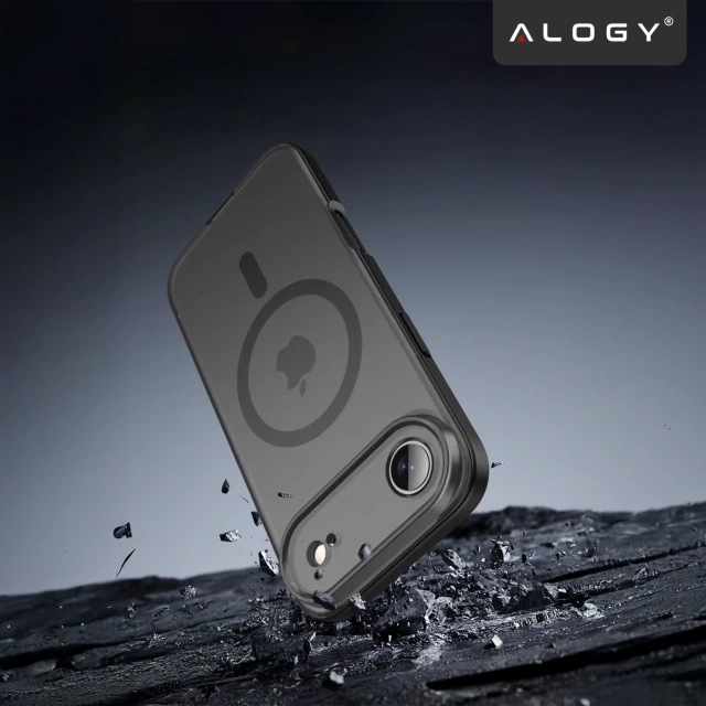 Etui do Apple iPhone 17 Air – matowa obudowa do MagSafe z ochroną obiektywu, smukłe i odporne na zarysowania, idealne dopasowanie – Alogy Skinny MatteCase™ Czarne