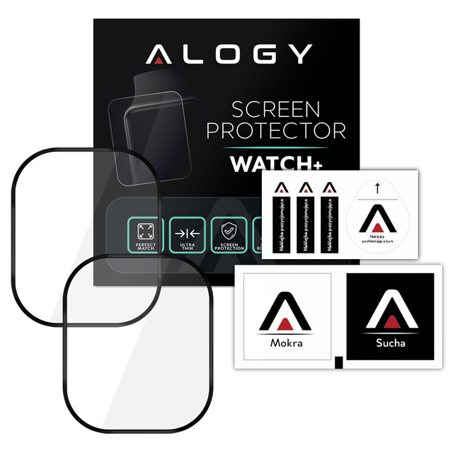 Alogy 2x Szkło na smartwatch elastyczne 3D do Apple Watch Ultra 49mm Black