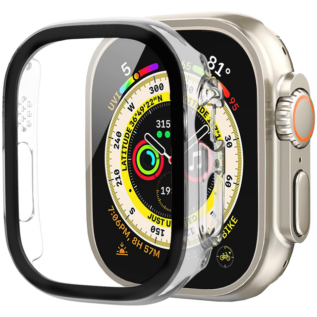 Alogy Classic Case Etui ochronne 2w1 nakładka z szkłem do Apple Watch Ultra 49mm Przezroczyste