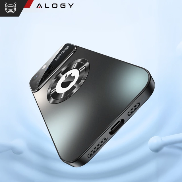 Etui do Apple iPhone 16 Pro Max obudowa Alogy MagSafe LuxeShield™ Case z ochroną obiektywów do MagSafe Graphite Black + szkło hartowane