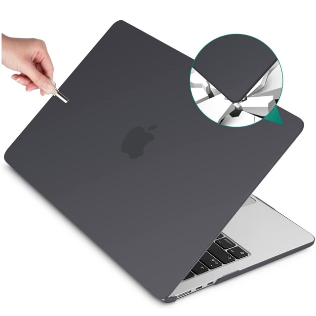 Alogy Etui Hard Case do Apple Macbook Air 13 2022 M2 Matowy Czarny