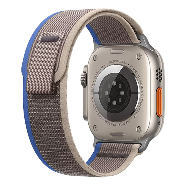 Alogy Pasek nylonowy Sport Strap na rzep do Apple Watch 1/2/3/4/5/6/7/8/SE (38/40/41mm) Niebiesko-szary