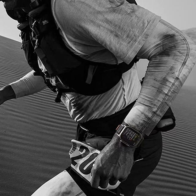 Alogy Pasek nylonowy Sport Strap na rzep do Apple Watch 4/5/6/7/8/SE (38/40/41mm) Czarno-pomarańczowy