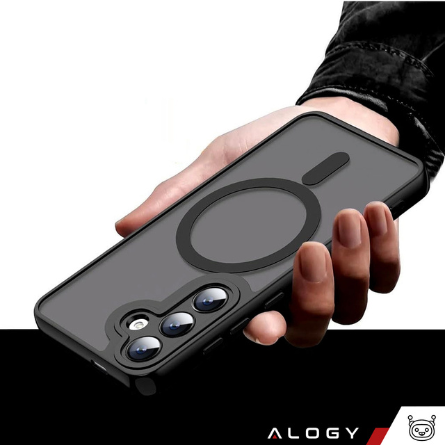 Etui do Samsung Galaxy S24 na telefon pokrowiec ochronny plecki MagMat Case do MagSafe Matte Black