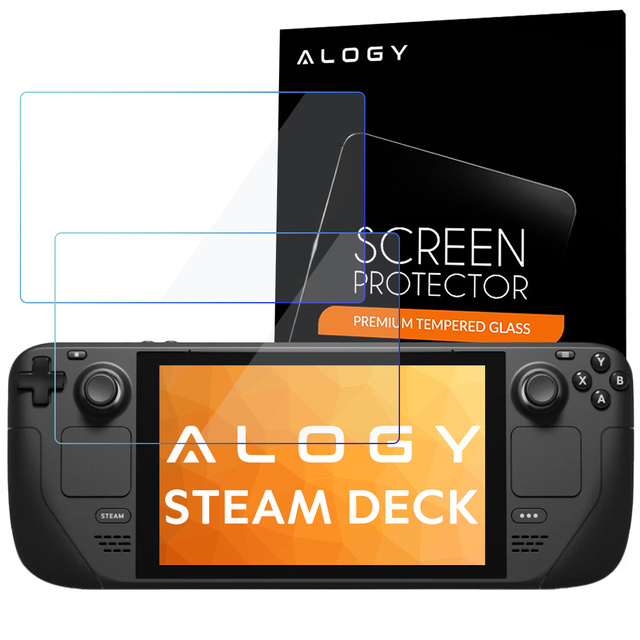 Alogy 2x Szkło hartowane 9H do konsoli ochrona na ekran do Steam Deck
