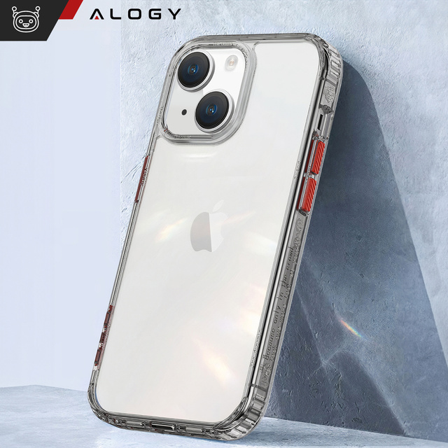 Alogy Protective Case Etui na telefon obudowa ochronna do Apple iPhone 14 Czarno-przezroczyste
