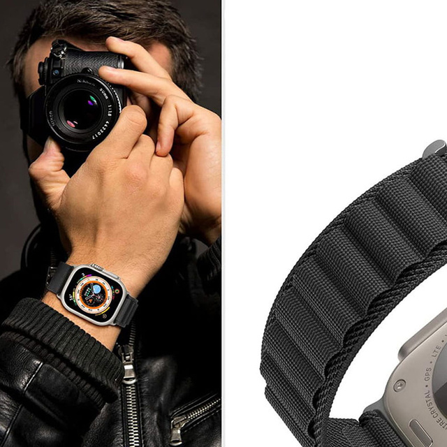 Alogy Pasek do Apple Watch 4/5/6/7/8/SE (38/40/41mm) sportowa opaska do zegarka Sport Strap Czarny