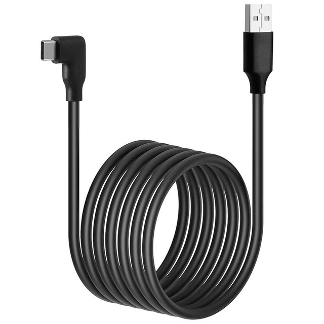 Alogy Kabel do okularów VR przewód USB do USB Type-C 5m do Oculus Link Quest 1 2 Czarny
