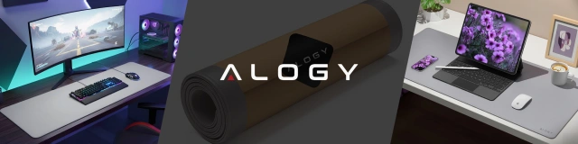 Podkładka na biurko 100×50 cm – antypoślizgowa mata ochronna z eleganckiej ekoskóry PU, pod mysz i klawiaturę, stylowa i trwała – Alogy WorkMat™ Szara