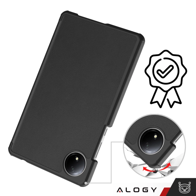 Etui ochronne do Redmi Pad SE 8.7" 4G Alogy Book Cover Case obudowa na tablet Czarne + Szkło i rysik