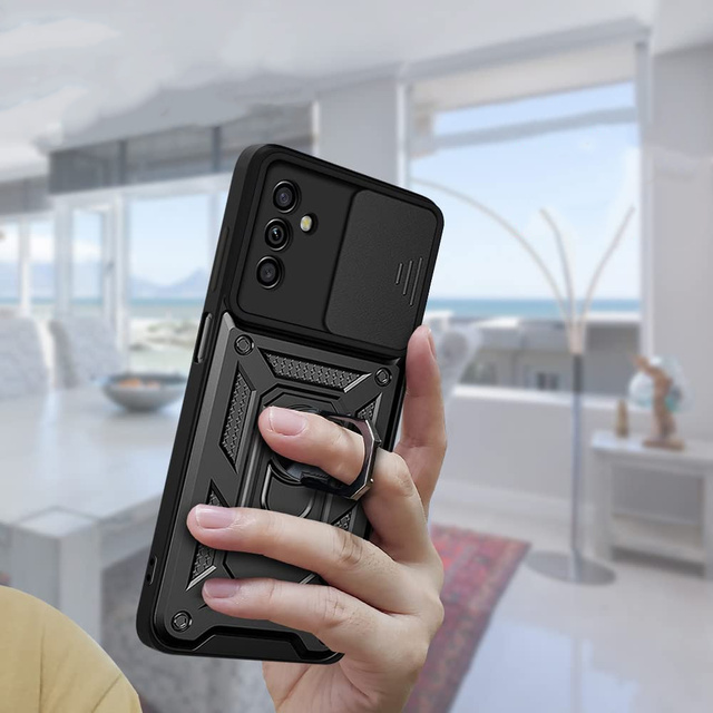 Alogy Etui na telefon Camshield Stand Ring z osłonką na aparat do Samsung Galaxy M52